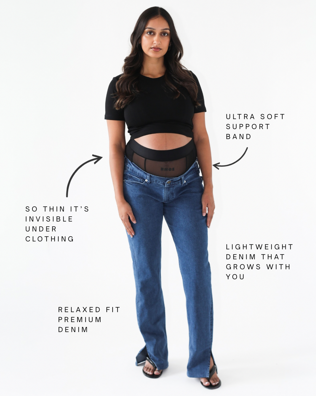 Mesh-Boxer Maternity Jean