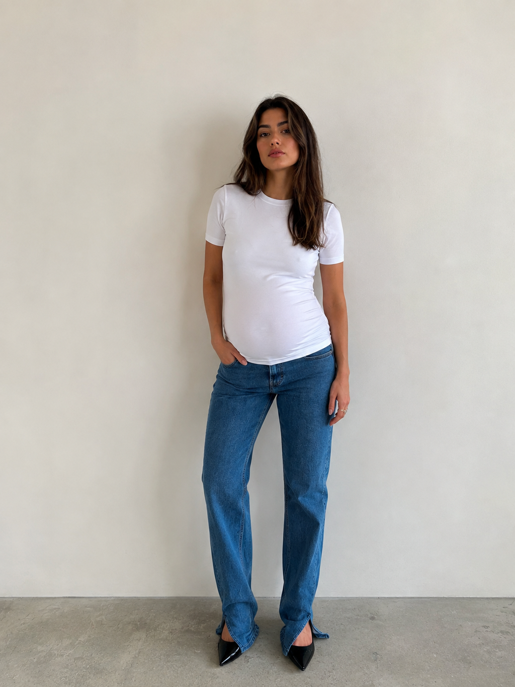 Tall - Relaxed fit before and after maternity jeans