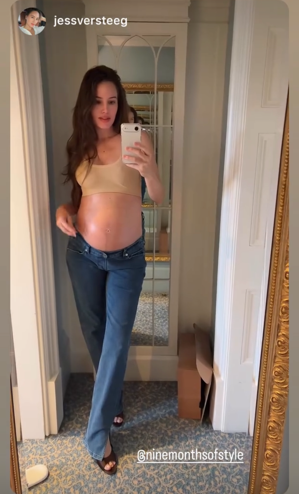Tall - Relaxed fit before and after maternity jeans